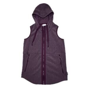 Columbia vest plum purple zipper pockets hood with drawstring